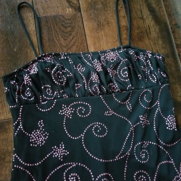 M Studio Black Dress with Pink Sparkles - Picture 3 of 6